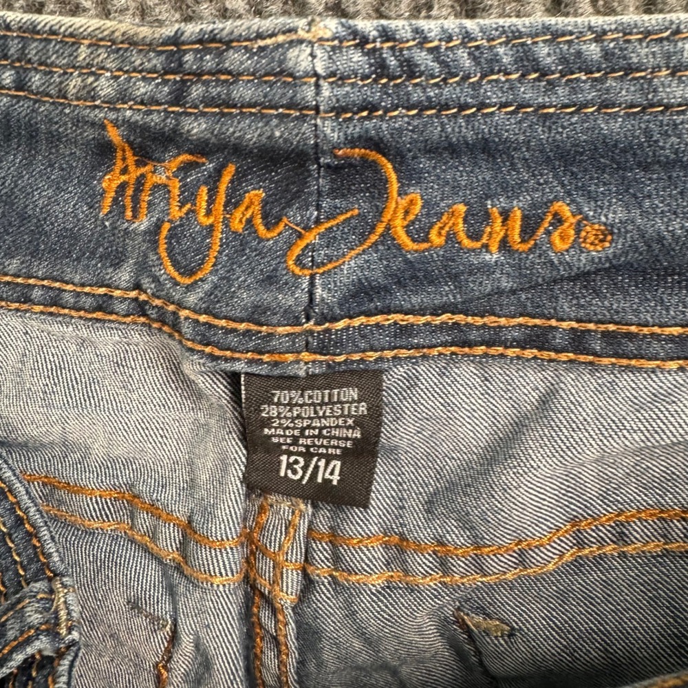 Ariya Y2K Low Rise Flare Jean 13/14 Y2K Distressed Indie Sleaze Fairy‎ Grunge - Picture 4 of 13